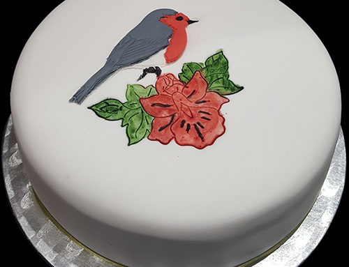 CIRCLE ROBIN BIRD CAKE